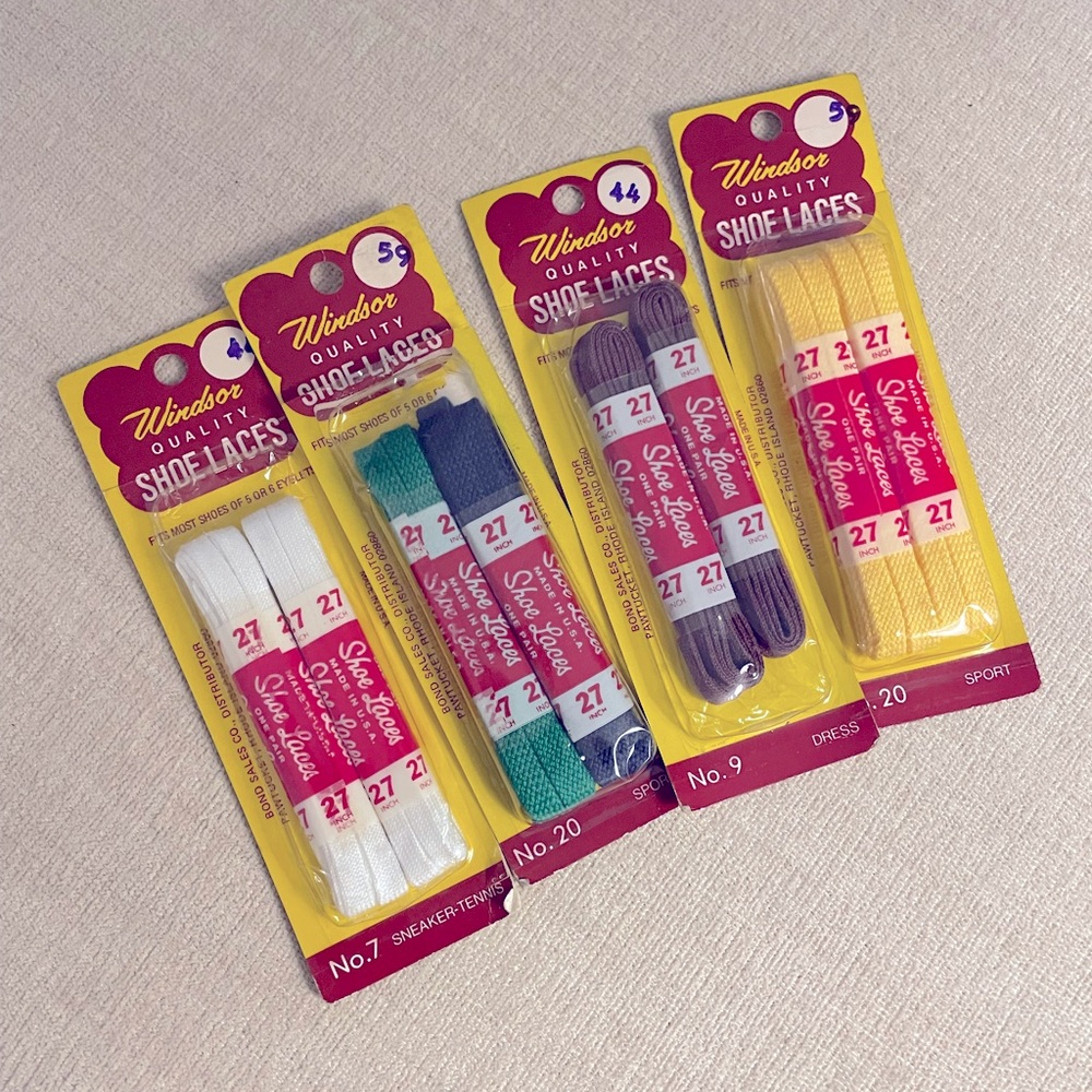 Shoe Laces Vintage NIP Windsor Quality